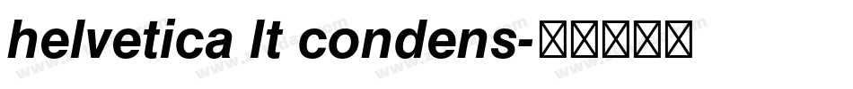 helvetica lt condens字体转换
